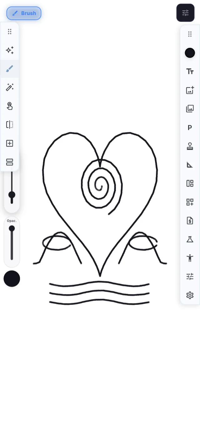 Inkconscious Design editor on iPhone