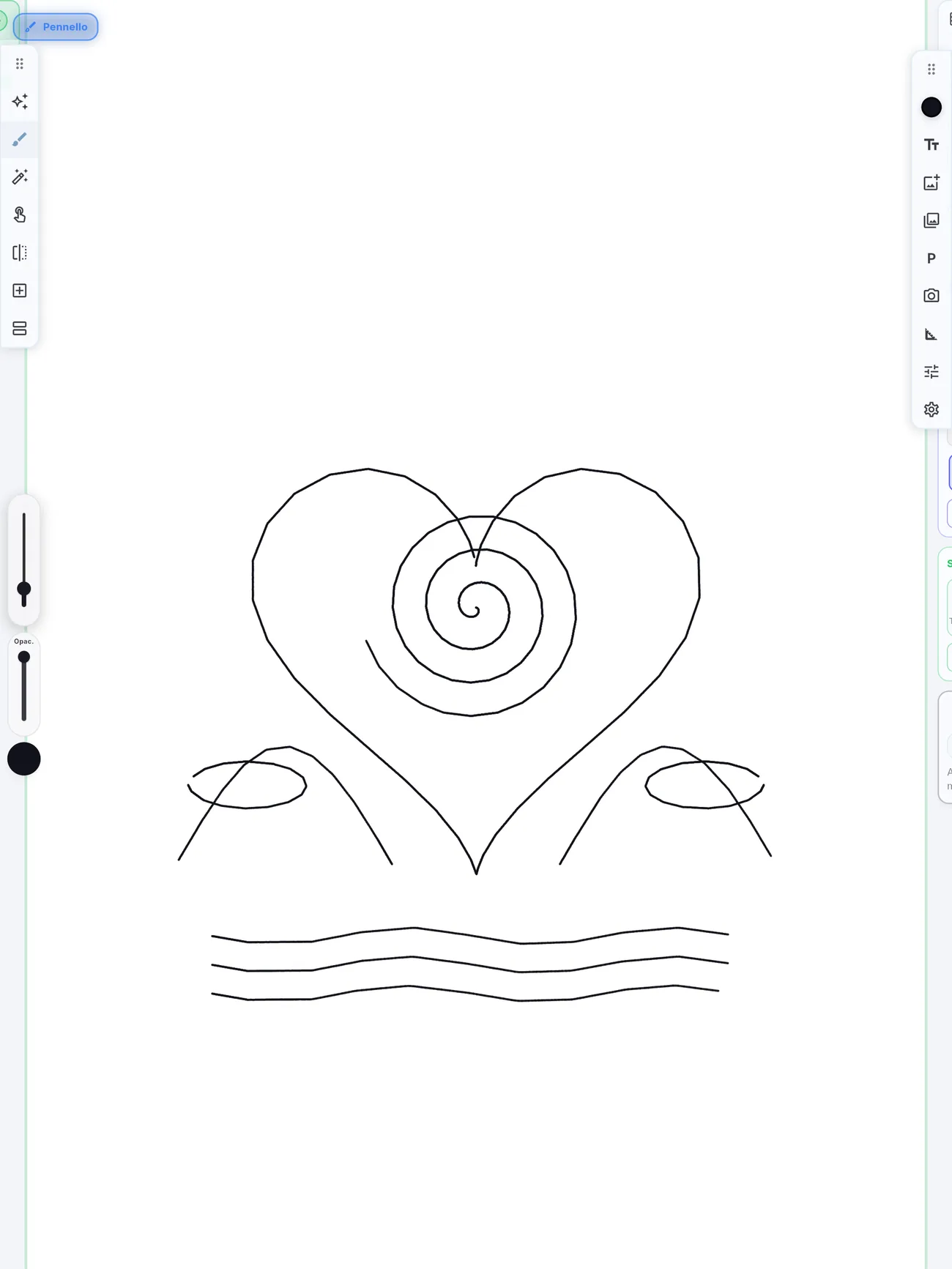 Inkconscious Design on iPad: the drawing editor with its tools